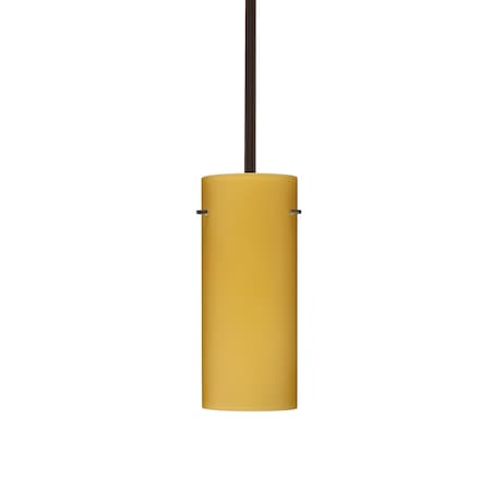 Besa Lighting Stilo 10 Stem Pendant, Vanilla Matte, Bronze Finish, 1x9W LED 1TT-4123VM-LED-BR